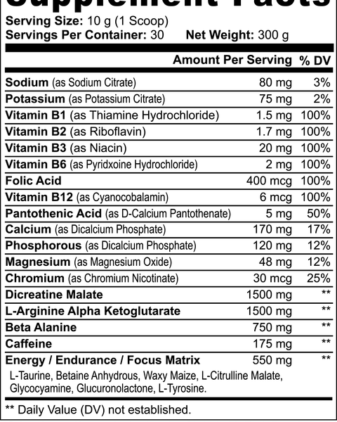 Mindful Nitric Shock Pre-Workout (Fruit Punch)