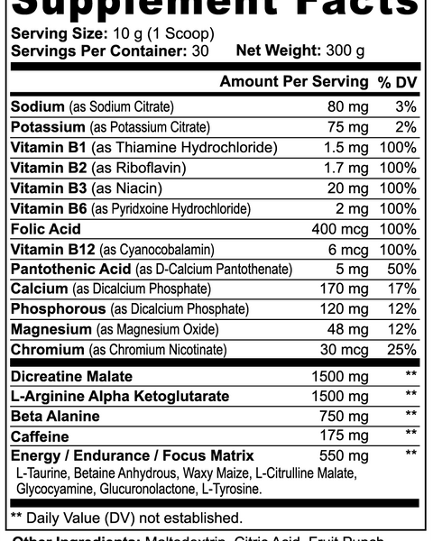 Mindful Nitric Shock Pre-Workout (Fruit Punch)