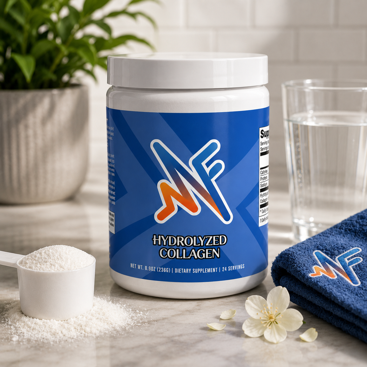 Mindful Hydrolyzed Collagen provides 20g of hydrolyzed collagen peptides and 18g protein per serving to support beauty, mobility, joints, and daily wellness.